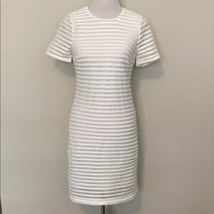 Spenser Jeremy Elegant White Textured Dress Size 4